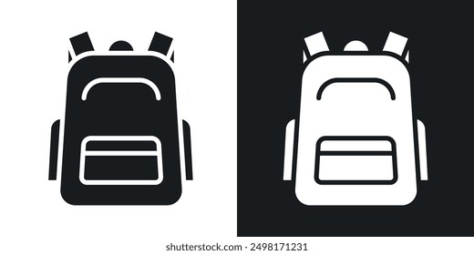 School bag icon in solid style