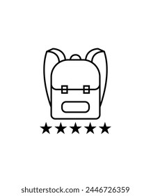 school bag icon, vector best flat icon.
