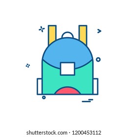 school bag icon vector design