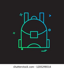 school bag icon vector design