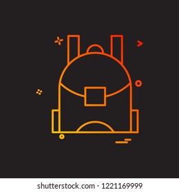 school bag icon vector design