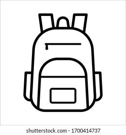 school bag icon vector design template