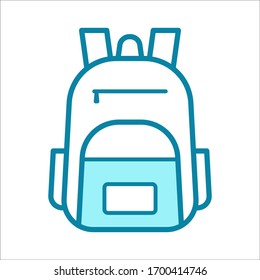 school bag icon vector design template
