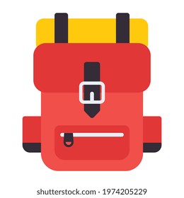 School bag icon, vector design of backpack 