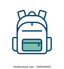 school bag icon vector design template in white background