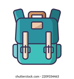 school bag icon vector design template in white background