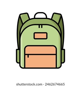 Schultasche Icon Vektorgrafik Design Vorlage Einfach und sauber