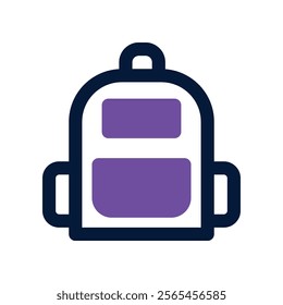 school bag icon. vector dual tone icon for your website, mobile, presentation, and logo design.