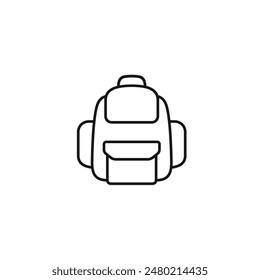 School bag icon vector. EPS 10 editable vector