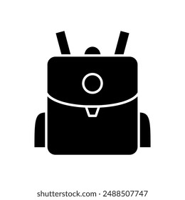 School bag icon, school bag vector flat design.