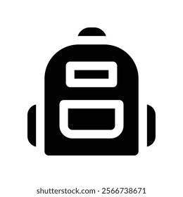 school bag icon. vector glyph icon for your website, mobile, presentation, and logo design.