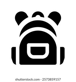 school bag icon. vector glyph icon for your website, mobile, presentation, and logo design.