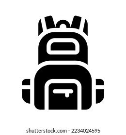 Icono de bolsa de escuela ilustración logotipo de la plantilla aislado en fondo blanco