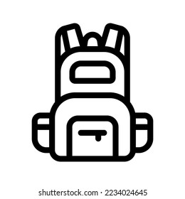 School bag icon vector illustration logo template isolated on white background