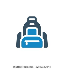 School bag icon vector illustration