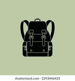 Icono de bolso escolar. Ilustración del vector