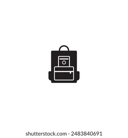 school bag icon vector ilustration logo design
