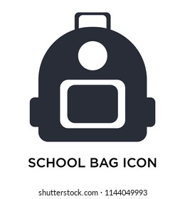 School bag icon vector isolated on white background for your web and mobile app design, School bag logo concept