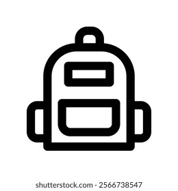 school bag icon. vector line icon for your website, mobile, presentation, and logo design.