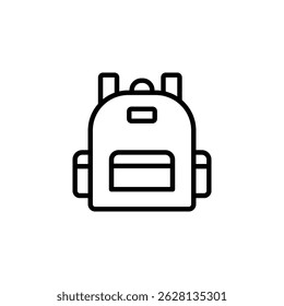 school Bag icon vector. in line style design on white background. vector illustration