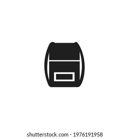 school bag icon vector on a white background