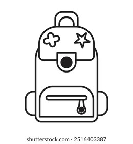 school bag icon vector on white background
