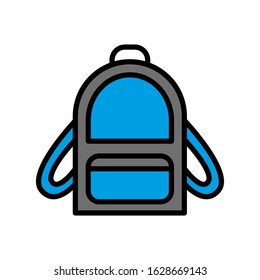 School Bag icon vector sign and symbol on Trendy design