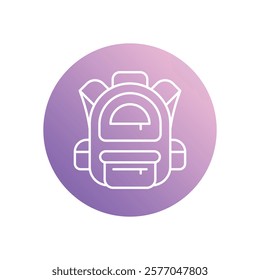 School Bag icon vector stock illustration