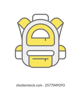 School Bag icon vector stock illustration