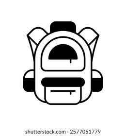 School Bag icon vector stock illustration