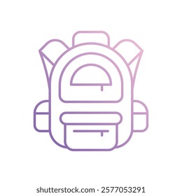 School Bag icon vector stock illustration