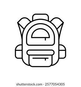 School Bag icon vector stock illustration