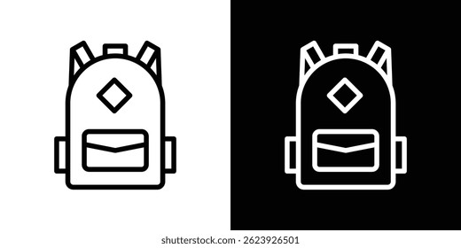 School bag icon vector for web and mobile app. Symbol isolated.
