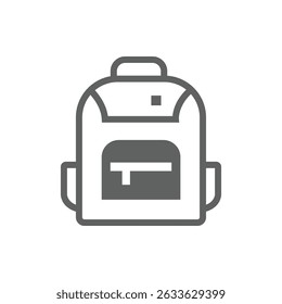 school bag icon, vector, white background