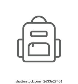school bag icon, vector, white background