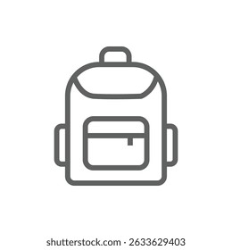 school bag icon, vector, white background