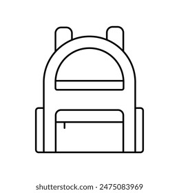 school bag icon with white background vector stock illustration