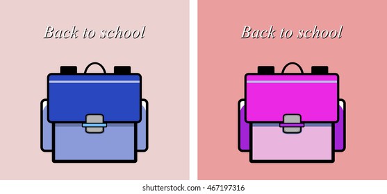 School bag illustration