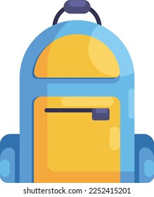 school bag illustration with flat style