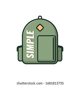 The school bag illustration vector and