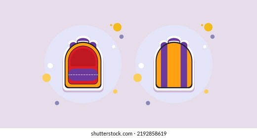 Schulsack-Illustrationssymbol, Vektorsymbol