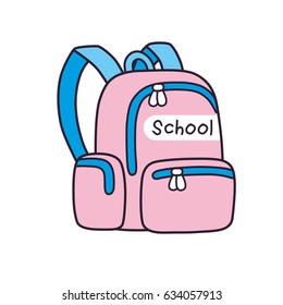 School bag isolated.