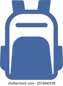Icono de vector aislado de bolso escolar que puede modificar o editar fácilmente


