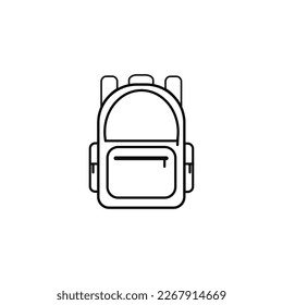 School bag line art vector illustration.