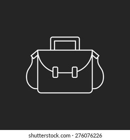 school bag line icon