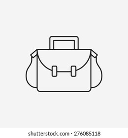 school bag line icon