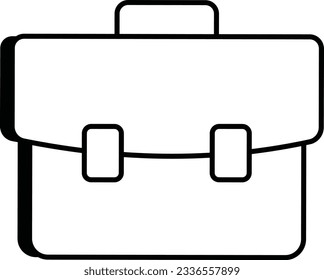 Diseño de icono de la línea de la bolsa de la escuela