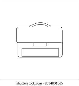 school bag line icon illustration