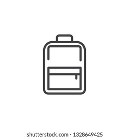 School bag line icon. linear style sign for mobile concept and web design. Backpack outline vector icon. Symbol, logo illustration. Pixel perfect vector graphics