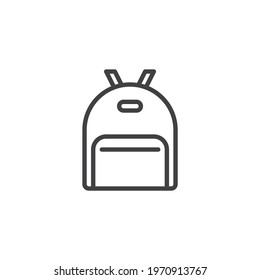 School Bag line icon. linear style sign for mobile concept and web design. Backpack outline vector icon. Symbol, logo illustration. Vector graphics